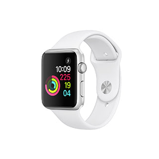 Smart Watch Silver Aluminum Case Sport Band